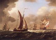 Francis Swaine Small craft at sea in a stiff breeze Germany oil painting reproduction